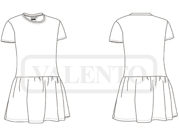 Vestido con logo poliéster 160 g/m2 Sunny detalle 1