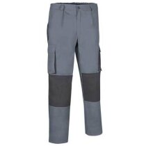 Pantalón resistente de hombre con bolsillos y rodilleras Valento gris