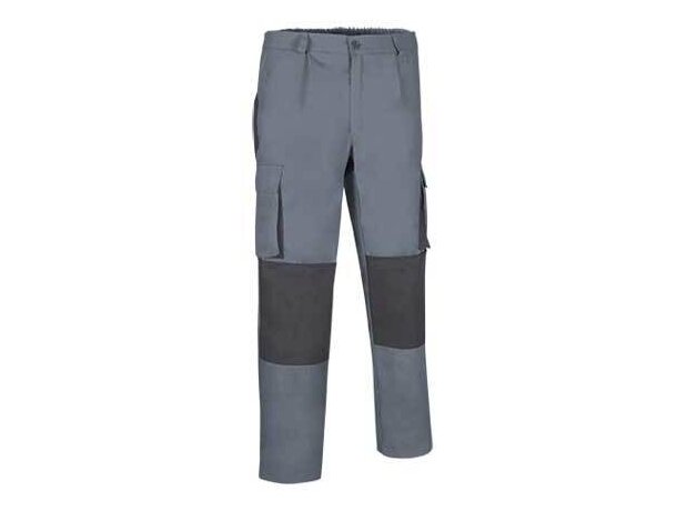 Pantalón resistente de hombre con bolsillos y rodilleras Valento gris personalizado