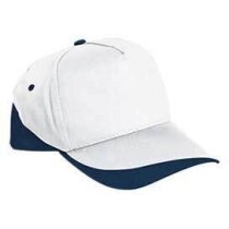 Gorra sencilla con acabados especiales Valento blanco y azul personalizada
