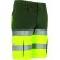 Bermuda alta visibilidad Brandon bicolor con cintas reflectantes Amarillo fluor/verde militar