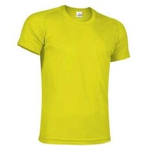 Camiseta cuello redondo ligera Valento amarillo alta visibilidad barata