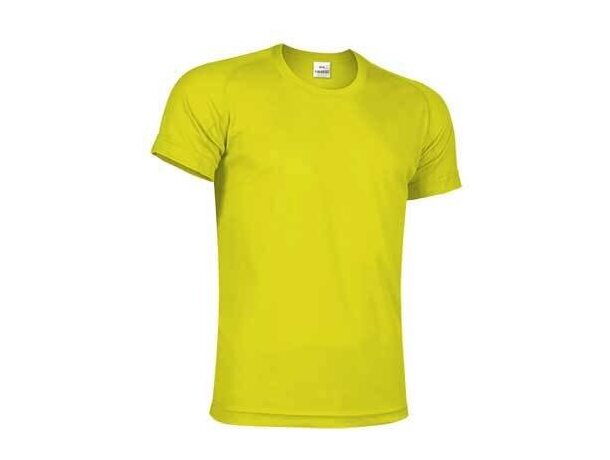 Camiseta cuello redondo ligera Valento amarillo alta visibilidad barata