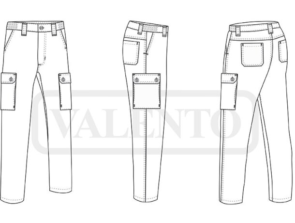 Pantalón de trabajo River sarga 100% algodón 325 g/m² detalle 1