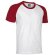 Camiseta manga corta contrastada de Valento 160 gr Valento blanca