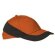 gorra con diseno moderno en colores combinados valento personalizada naranja