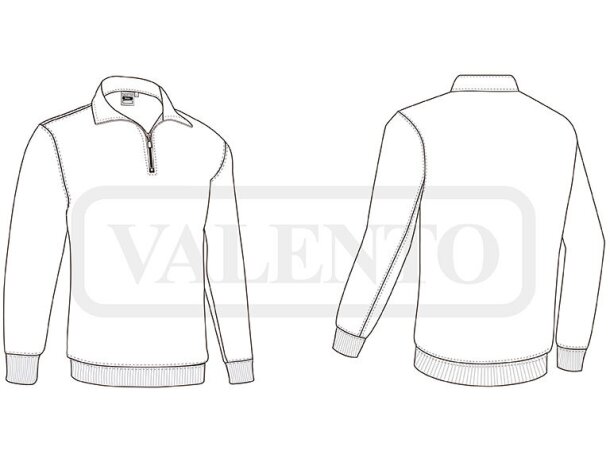 Sudadera media cremallera WOOD Valento detalle 1