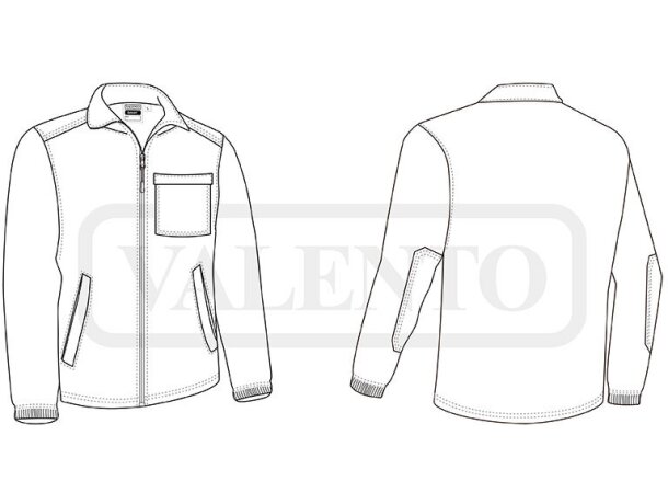 Forro polar unisex poliéster con tres bolsillos 300 g/m2 detalle 1
