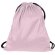 Mochila saco con cuerdas con bolsillo interior Valento rosa