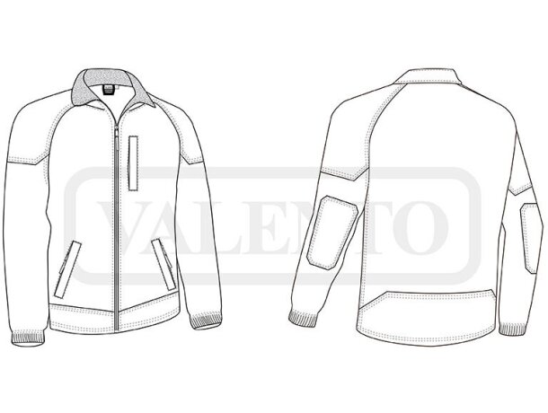 Chaqueta softshell Caledonia tres capas con refuerzos Rip-Stop detalle 1