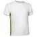 Camiseta técnica unisex con manga corta 150 gr Valento blanca-verde