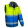 Chaqueta desmontable alta visibilidad Donegal con chaleco Amarillo fluor/azul royal