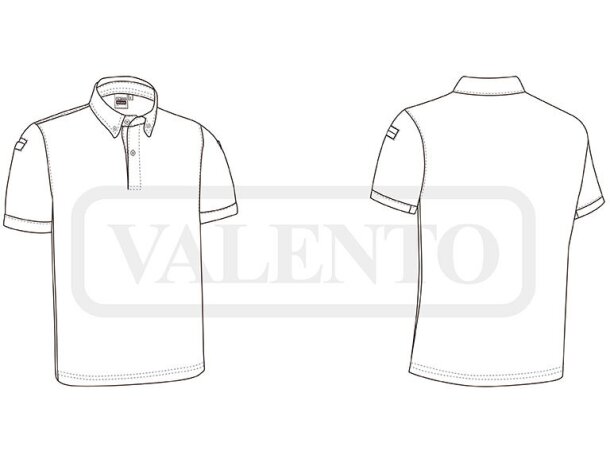 Polos de manga corta personalizados poliéster unisex 190 g/m2 Wisconsin detalle 1