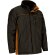 Parka Thunder impermeable bicolor con capucha y acolchado rombos Negro/naranja fiesta