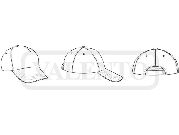 Gorra Caribbean de sarga con panel frontal liso para sublimación detalle 1