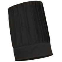 Gorro de chef para restaurante con rejilla Valento negro personalizado