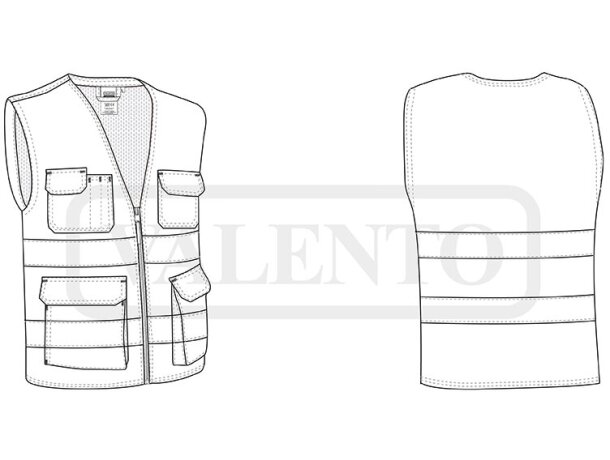 Chaleco alta visibilidad Lisburn con bandas reflectantes detalle 1