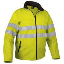 Chaqueta de cuello alto con protección térmica y reflectantes Valento amarillo alta visibilidad personalizada