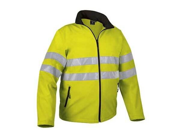 Chaqueta de cuello alto con protección térmica y reflectantes Valento amarillo alta visibilidad personalizada