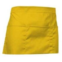 delantal corto con amplio bolsillo central Valento barato amarillo