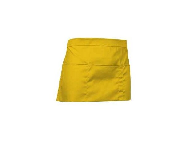delantal corto con amplio bolsillo central Valento barato amarillo