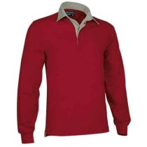Polo unisex manga larga liso Valento rojo personalizado