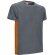 Camiseta manga corta personalizada algodón ring spun 160 g/m2 Thunder Gris cemento/naranja fiesta
