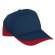 Gorra sencilla con acabados especiales Valento azul con logo
