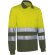 Polo alta visibilidad Snake manga larga bicolor certificado Amarillo fluor/verde militar