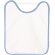 Babero Coco de algodón con doble capa absorbente para bebé Blanco/azul celeste