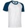 Camiseta manga corta contrastada de Valento 160 gr Valento personalizada blanco y azul