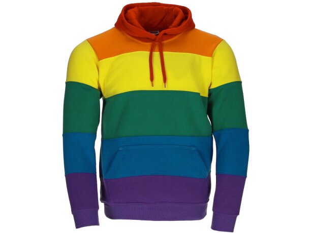 Sudadera Rainbow Valento con capucha y diseño arcoíris detalle 2