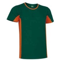 Camiseta manga corta combinada 160 gr Valento Valento verde naranja barata Camiseta manga corta combinada 160 gr Valento Valento verde naranja barata