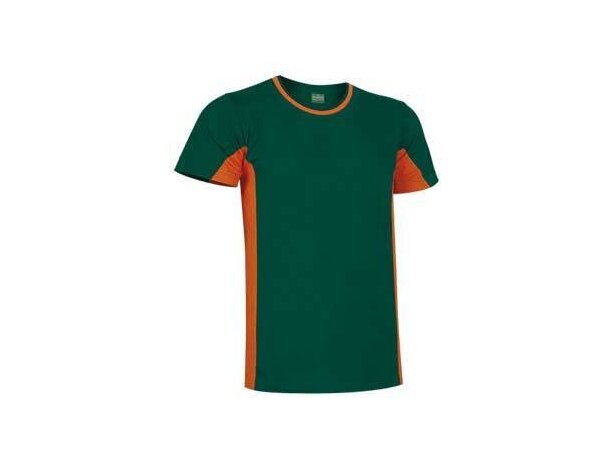 Camiseta manga corta combinada 160 gr Valento Valento verde naranja barata