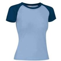 Camiseta de mujer combinada Valento azul claro