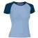Camiseta de mujer combinada Valento azul claro