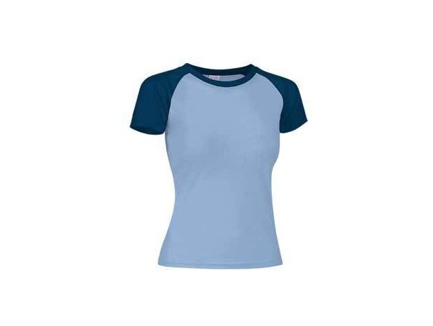 Camiseta de mujer combinada Valento azul claro