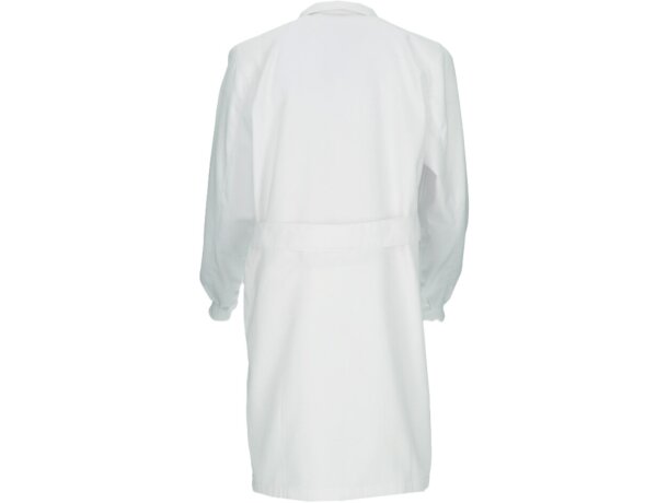 Bata Cyclone Valento sarga mezcla algodón poliéster blanca detalle 4