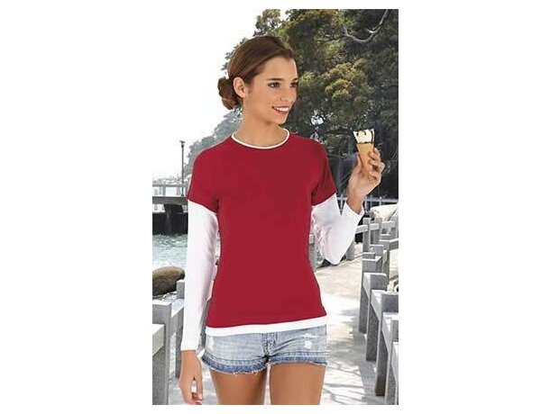 Camiseta doble manga larga de mujer 200 gr Valento