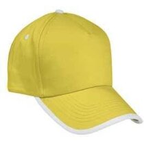 Gorra básica ribete blanco Valento amarilla