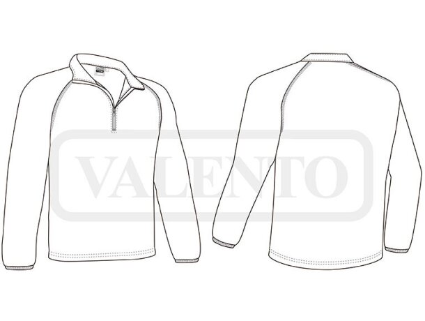 Sudadera Fortum con cremallera y felpa térmica interior detalle 1