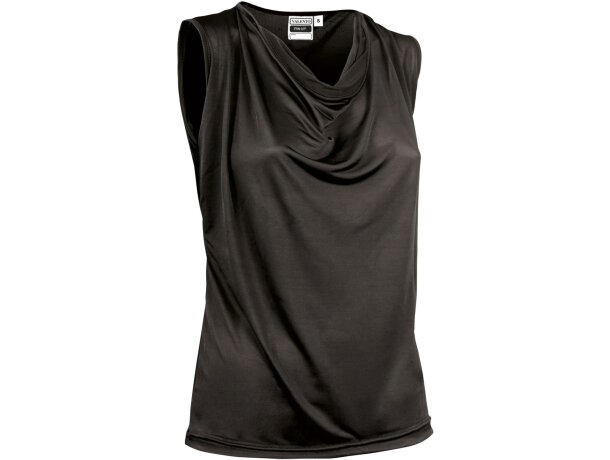 Camiseta personalizada PIN-UP tirantes escote drapeado mujer detalle 5