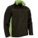 Chaqueta softshell Thunder con tres capas y bolsillos Naranja fiesta/verde manzana