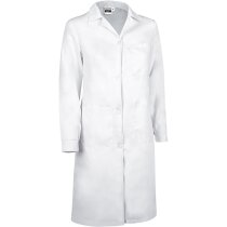 Bata Smart sarga blanca entallada cuello pico mujer