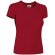Camiseta de mujer ajustada de algodón 190 g/m2 Rojo loto