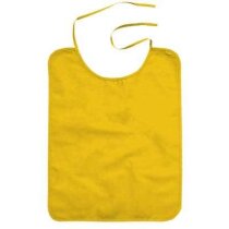 Babero de adulto para restaurantes en popelin Valento personalizado amarillo