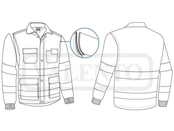 Chaqueta desmontable A.V. Sequoia con certificación EN 20471 detalle 1