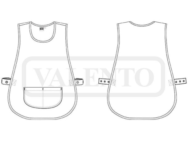 Peto de trabajo Crew ajustable con bolsillo compartimentado detalle 1