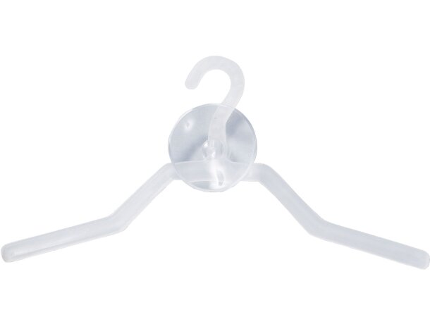 Mini percha con ventosa transparente de polipropileno 13 cm detalle 1