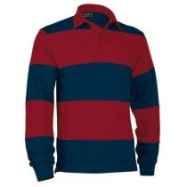 Polo unisex manga larga Valento marron con logo Polo unisex manga larga Valento marron con logo